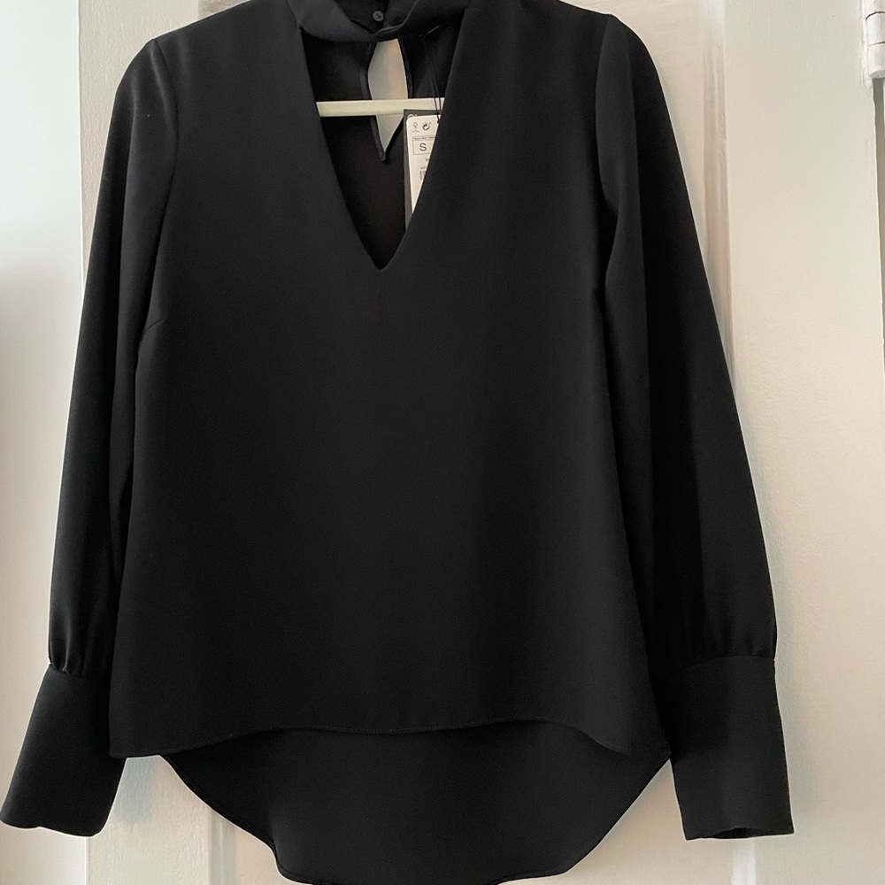 Zara polyester crepe blouse